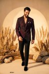 Wine Outluk Wedding Vol 68 Lachaka Hand Work Mens Jodhpuri Suit W6807.